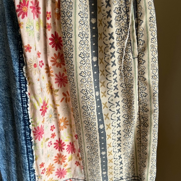 Blue Velvet extreme wide leg patchwork star jeans size small - Picture 3 of 13